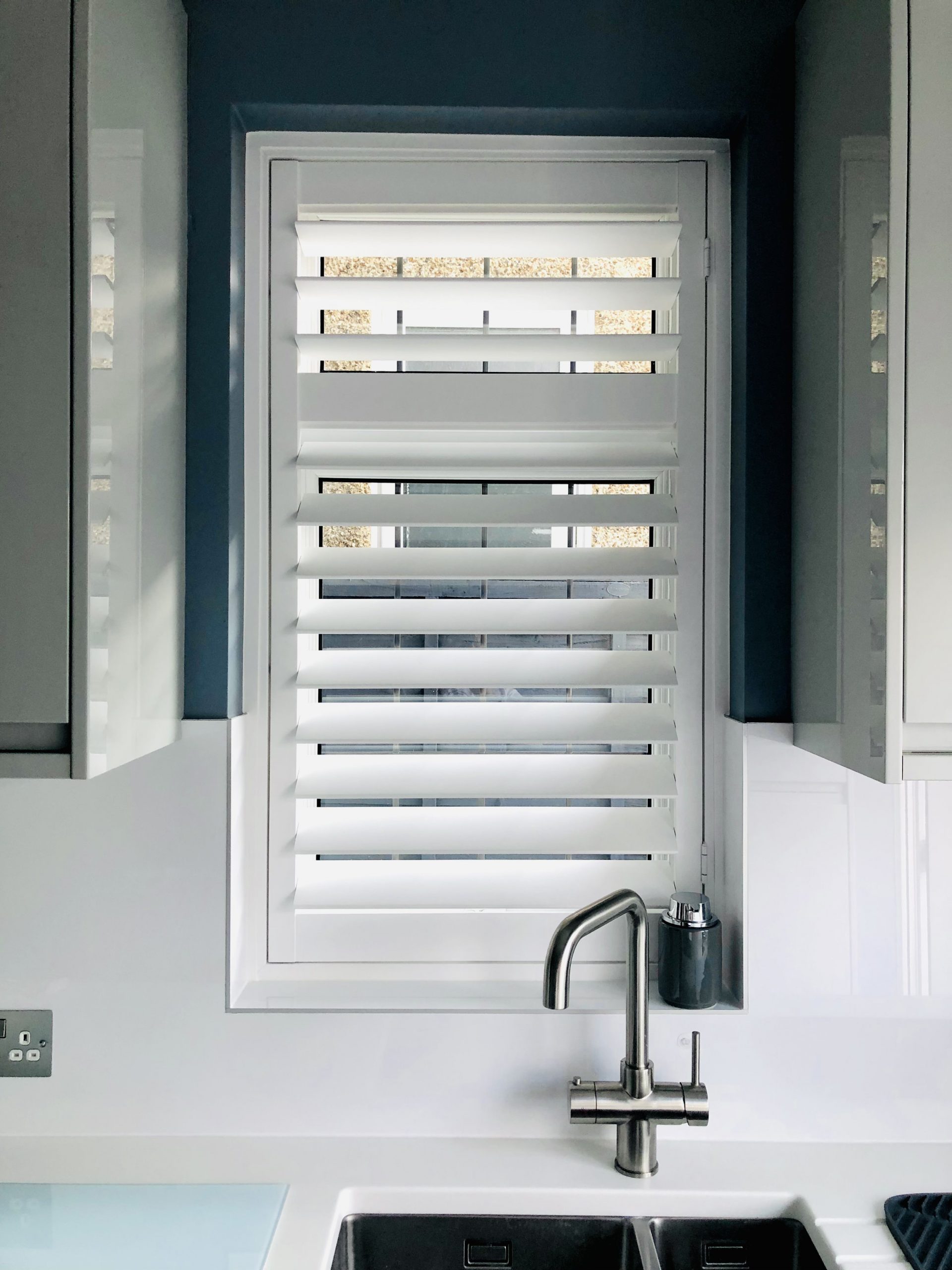 tier-on-tier shutters Enfiled